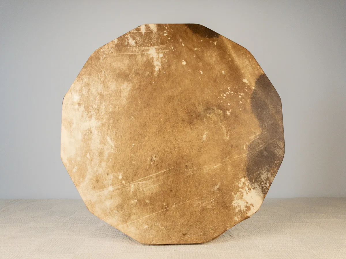 Tambor oceánico 42cm tejido en piel - Imagen 4