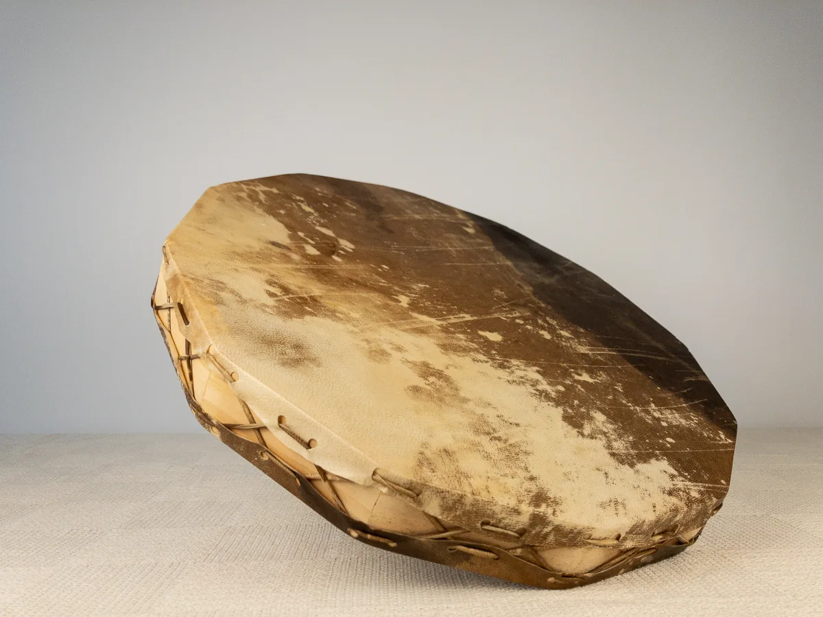 Tambor oceánico 42cm tejido en piel