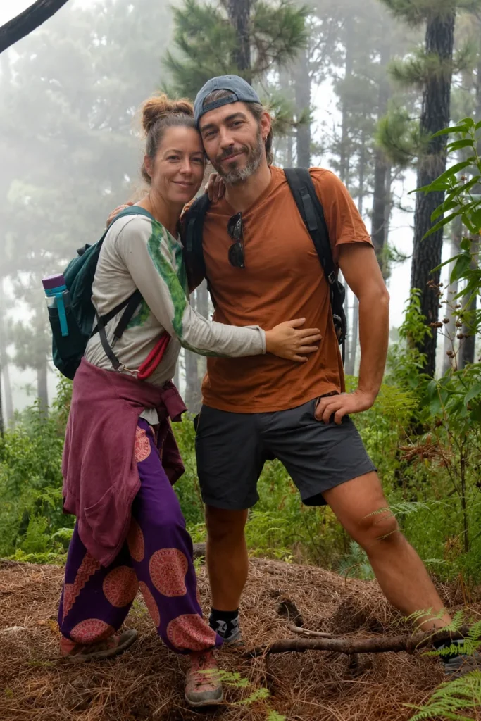 María y sergio en Tenerife, Alpakamaska